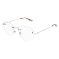 MB0268O Silver metal Optical Frames - Shiny Silver