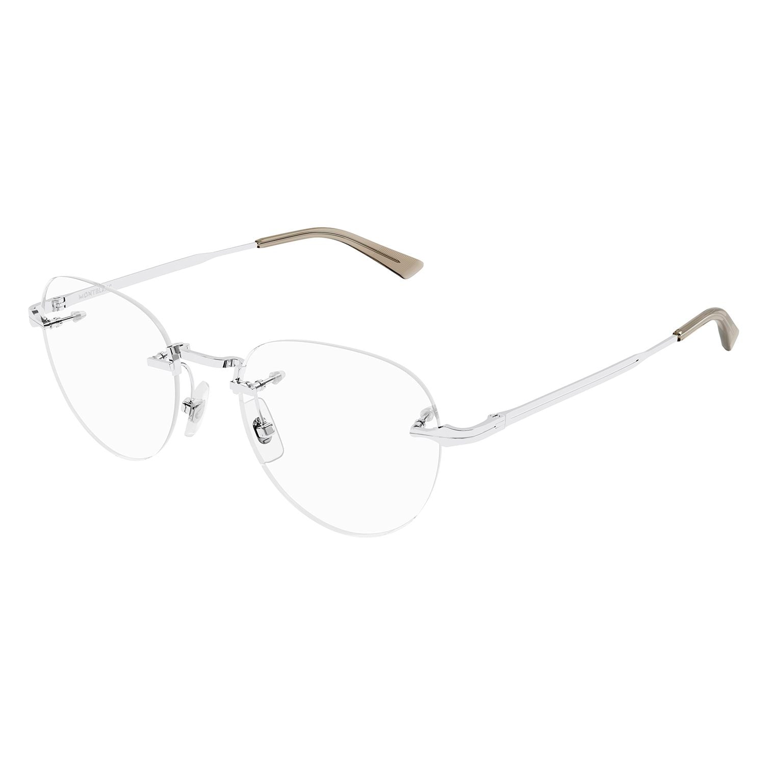 MB0268O Silver metal Optical Frames - Shiny Silver
