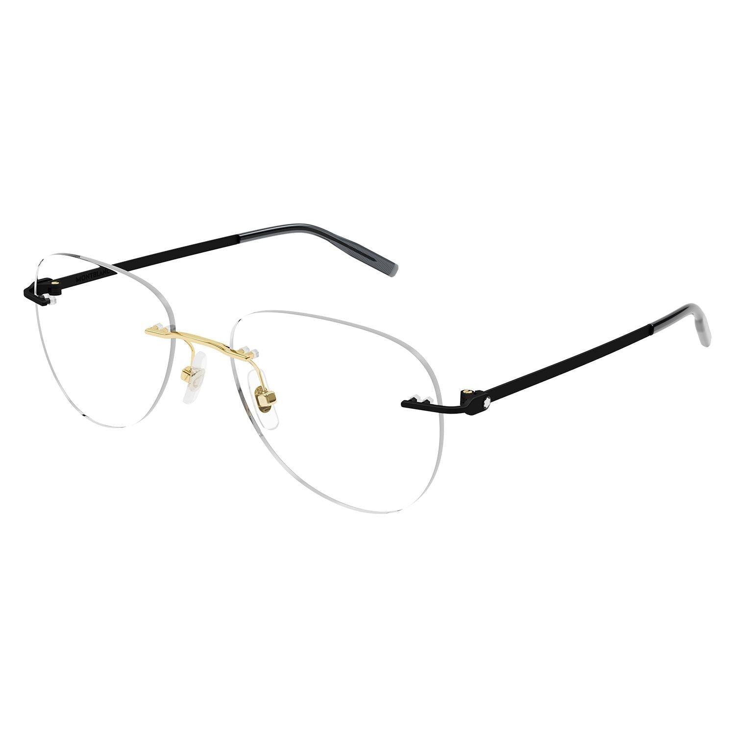 MB0283O Gold metal Optical Frames - Shiny Light Gold
