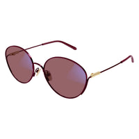 CH0168S Burgundy metal Sunglasses - Shiny Solid Varnished Burgundy