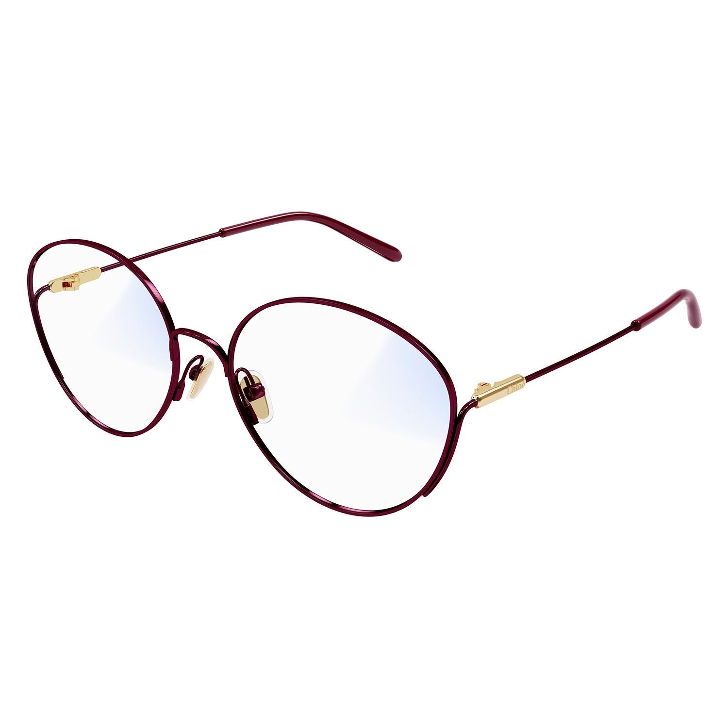CH0168S Burgundy metal Sunglasses - Shiny Solid Varnished Burgundy