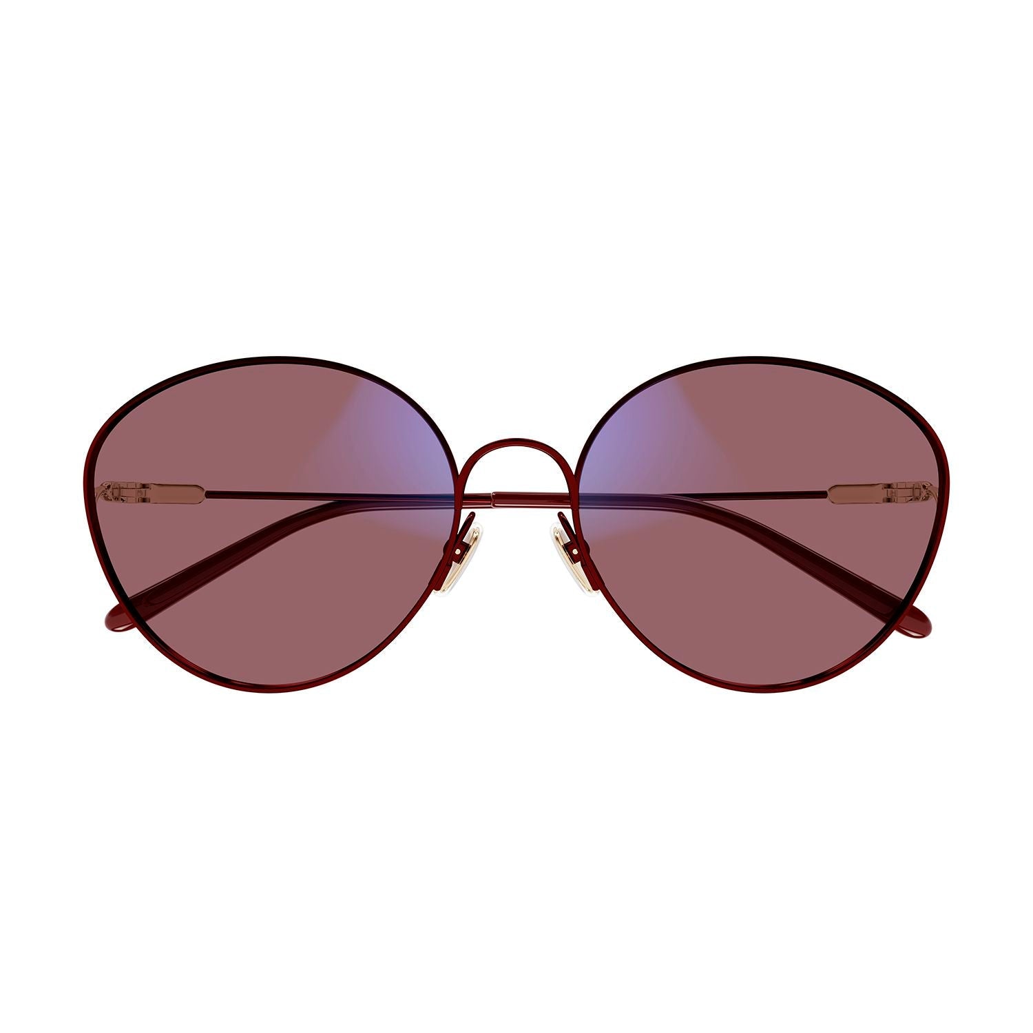 CH0168S Burgundy metal Sunglasses - Shiny Solid Varnished Burgundy