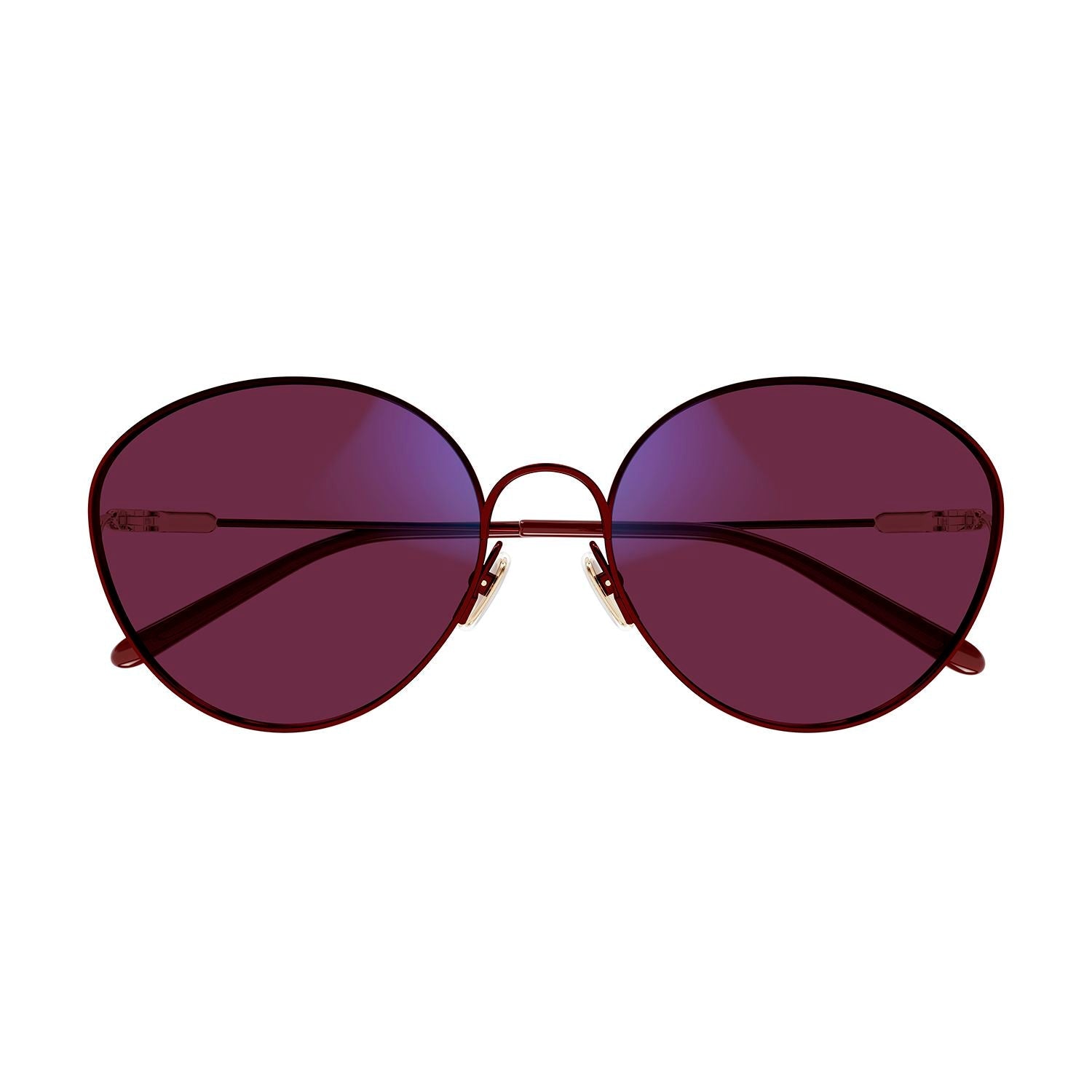 CH0168S Burgundy metal Sunglasses - Shiny Solid Varnished Burgundy