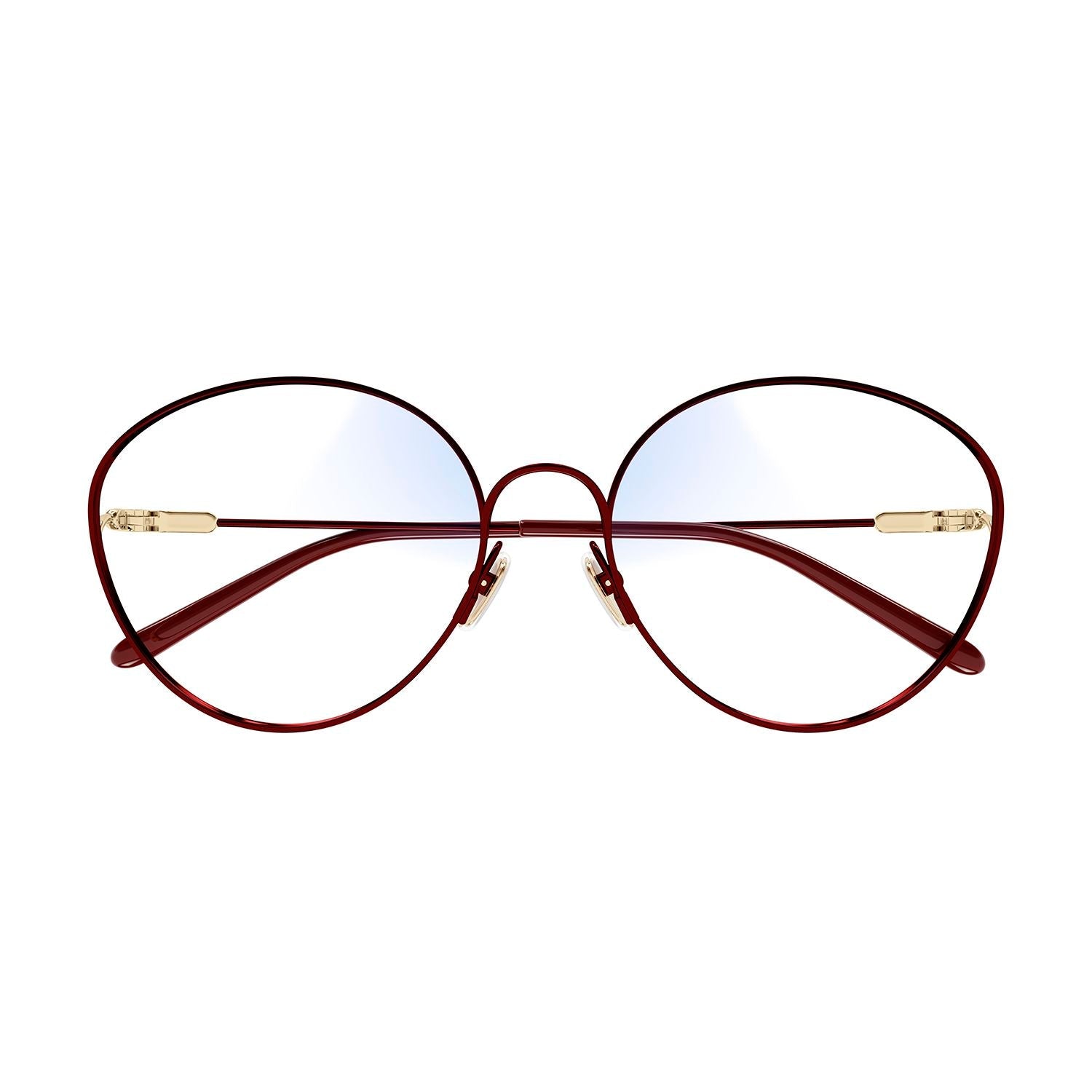 CH0168S Burgundy metal Sunglasses - Shiny Solid Varnished Burgundy