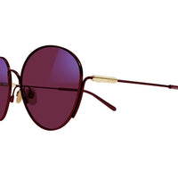 CH0168S Burgundy metal Sunglasses - Shiny Solid Varnished Burgundy