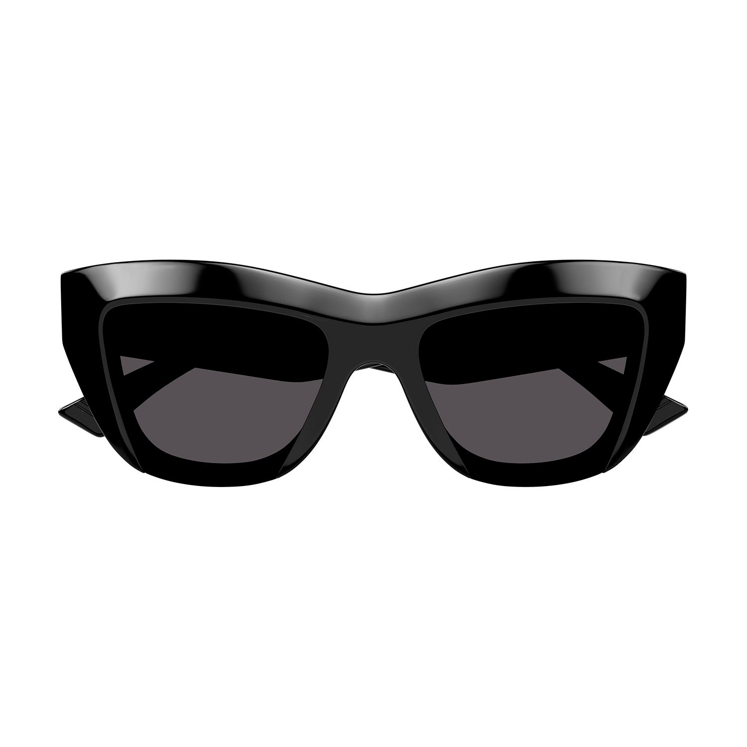 BV1218S Black recycled acetate Sunglasses - Shiny Solid Black