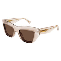 BV1218S Nude recycled acetate Sunglasses - Shiny Transparent Nude