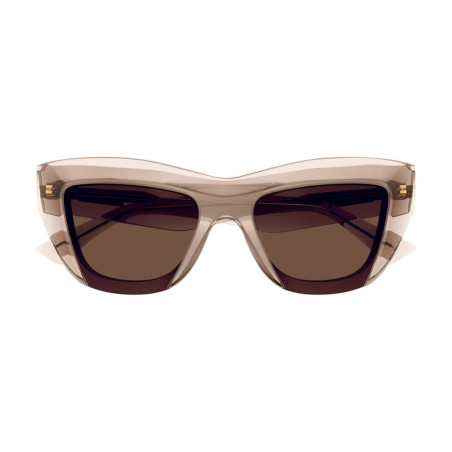 BV1218S Nude recycled acetate Sunglasses - Shiny Transparent Nude