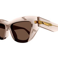 BV1218S Nude recycled acetate Sunglasses - Shiny Transparent Nude