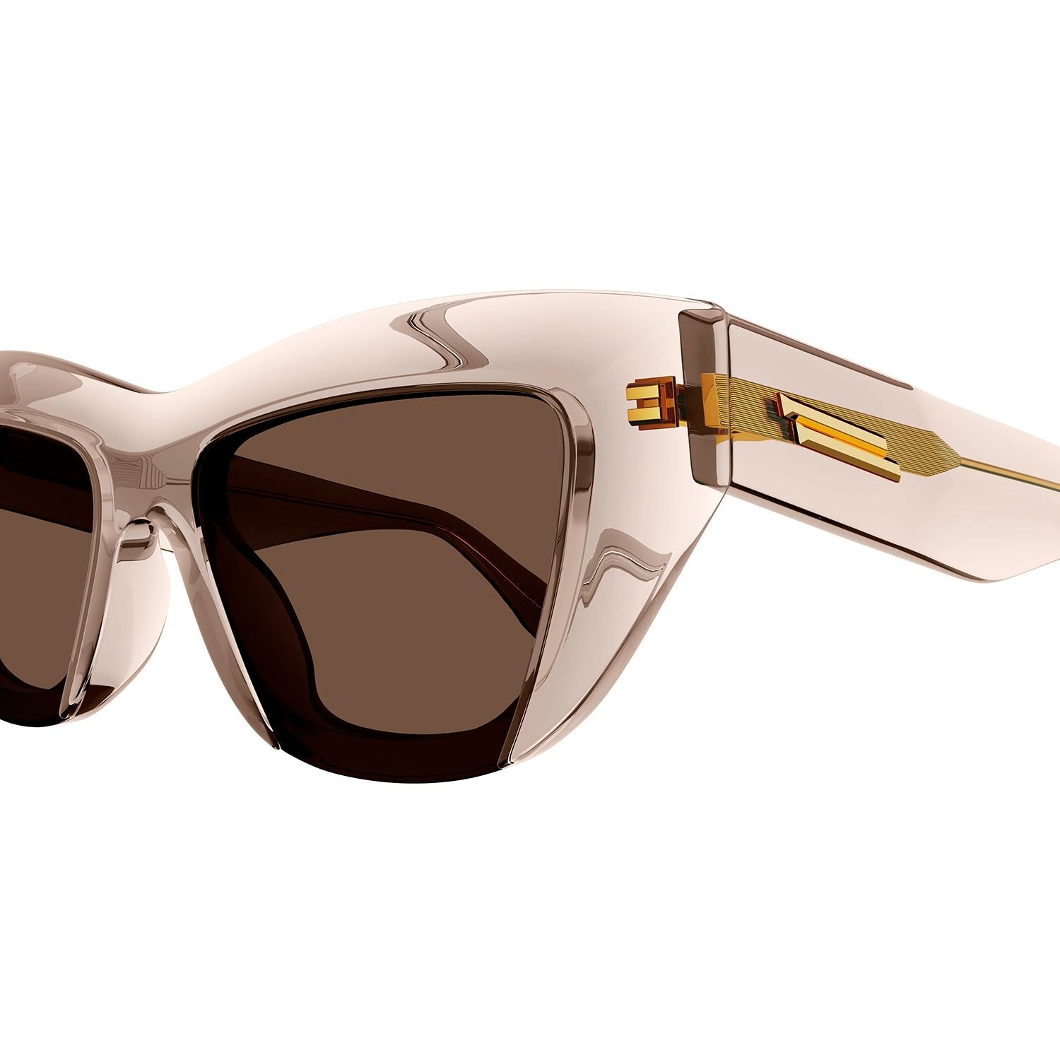 BV1218S Nude recycled acetate Sunglasses - Shiny Transparent Nude