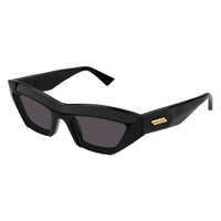 BV1219S Black recycled acetate Sunglasses - Shiny Solid Black