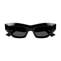 BV1219S Black recycled acetate Sunglasses - Shiny Solid Black