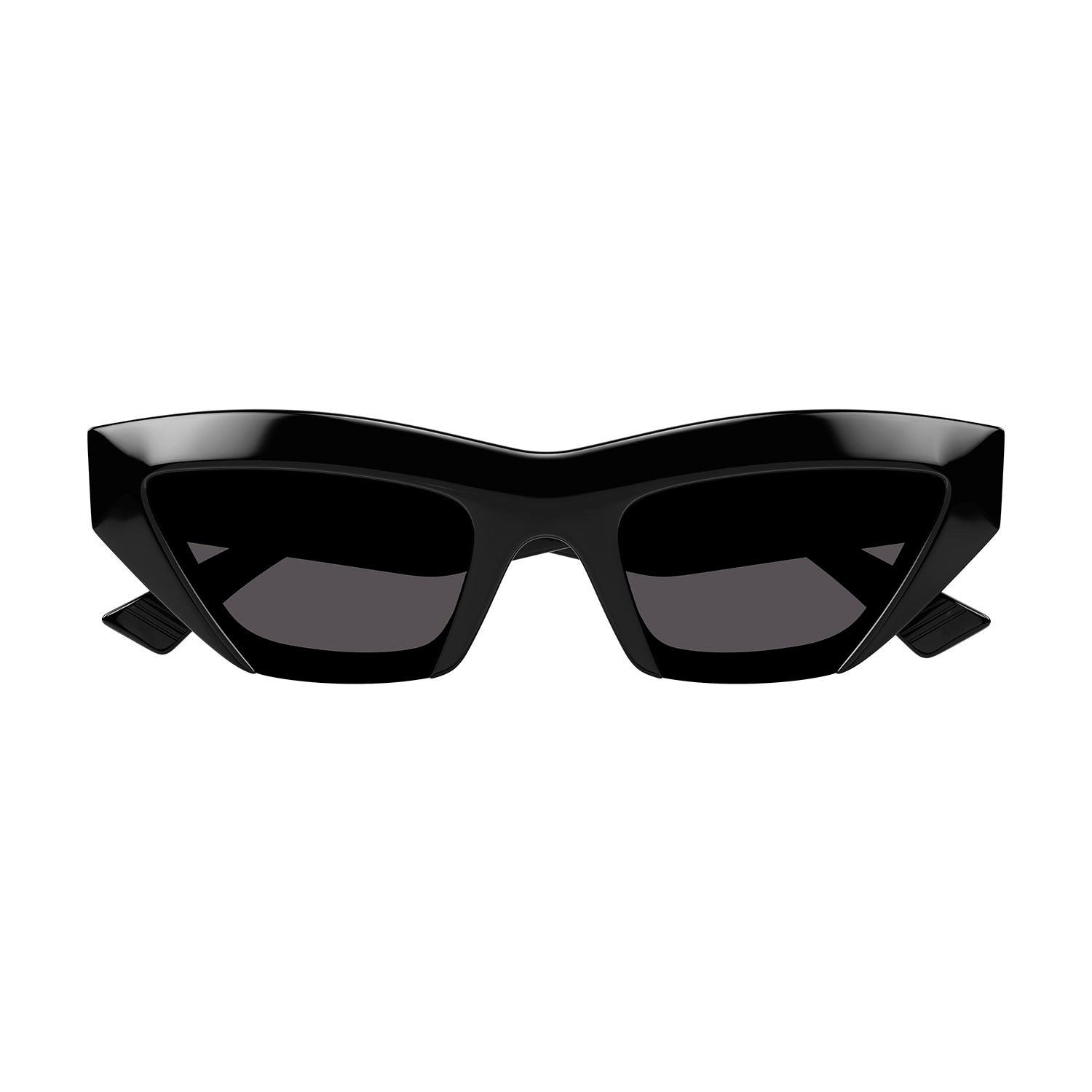 BV1219S Black recycled acetate Sunglasses - Shiny Solid Black