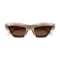 BV1219S Nude recycled acetate Sunglasses - Shiny Transparent Nude