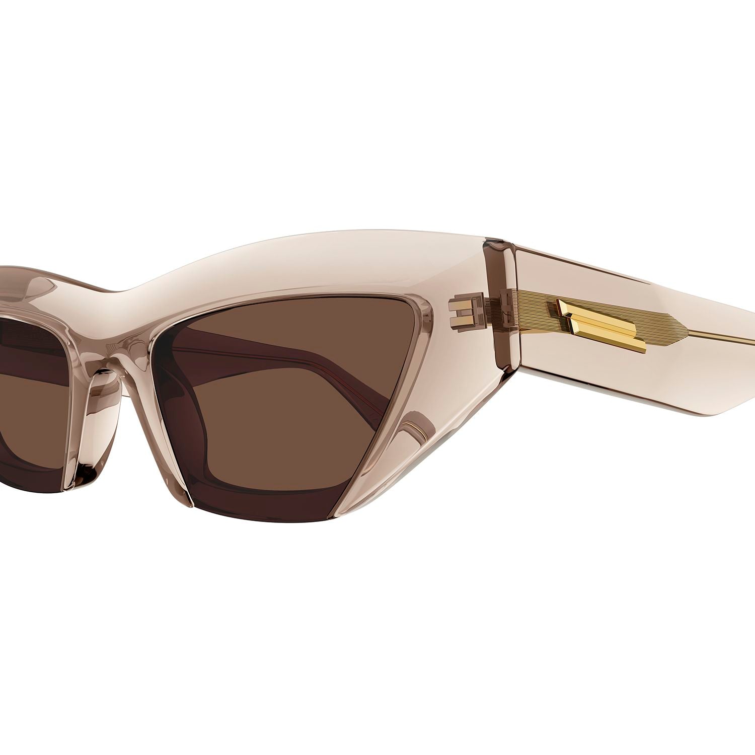 BV1219S Nude recycled acetate Sunglasses - Shiny Transparent Nude