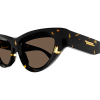 BV1220S Havana recycled acetate Sunglasses - Shiny Spotted Havana