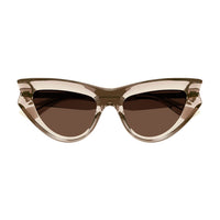 BV1220S Nude recycled acetate Sunglasses - Shiny Transparent Nude