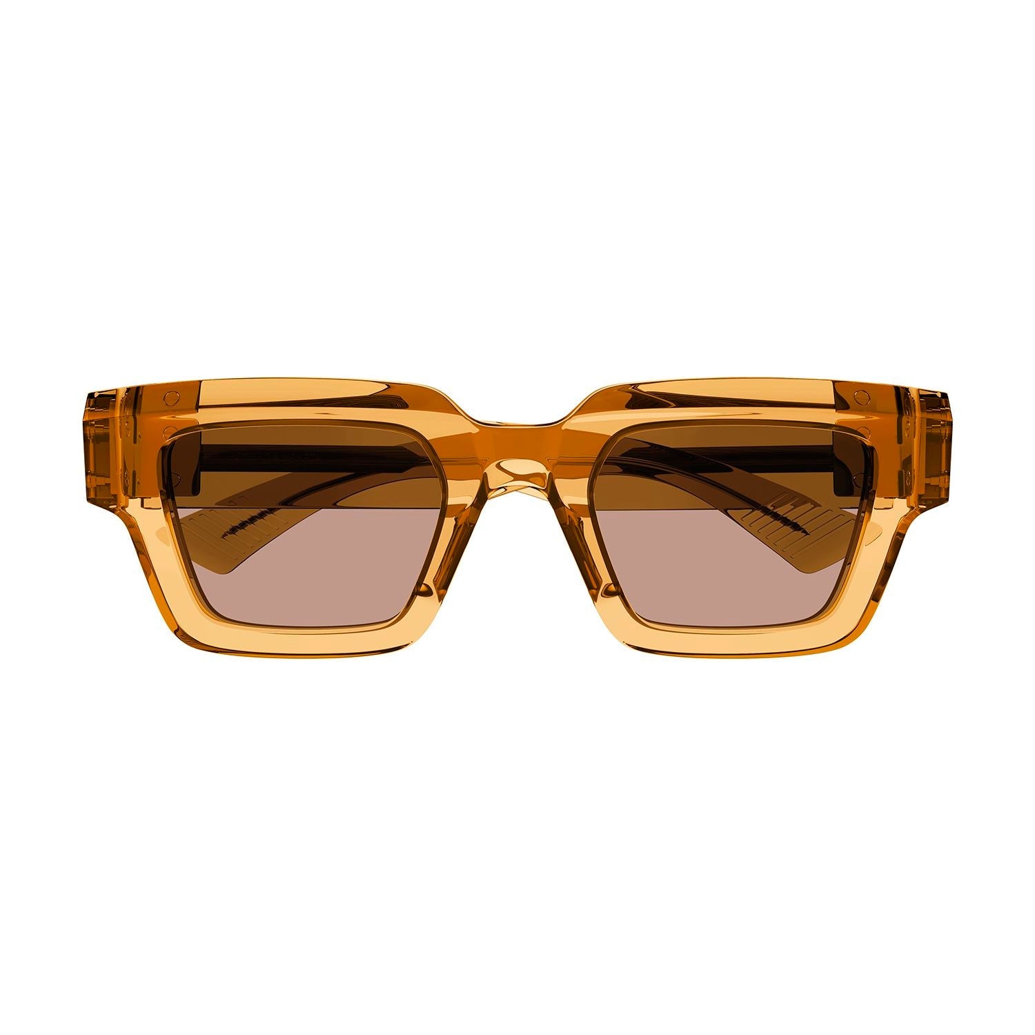 BV1230S Orange recycled acetate Sunglasses - Shiny Transparent Orange