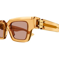 BV1230S Orange recycled acetate Sunglasses - Shiny Transparent Orange