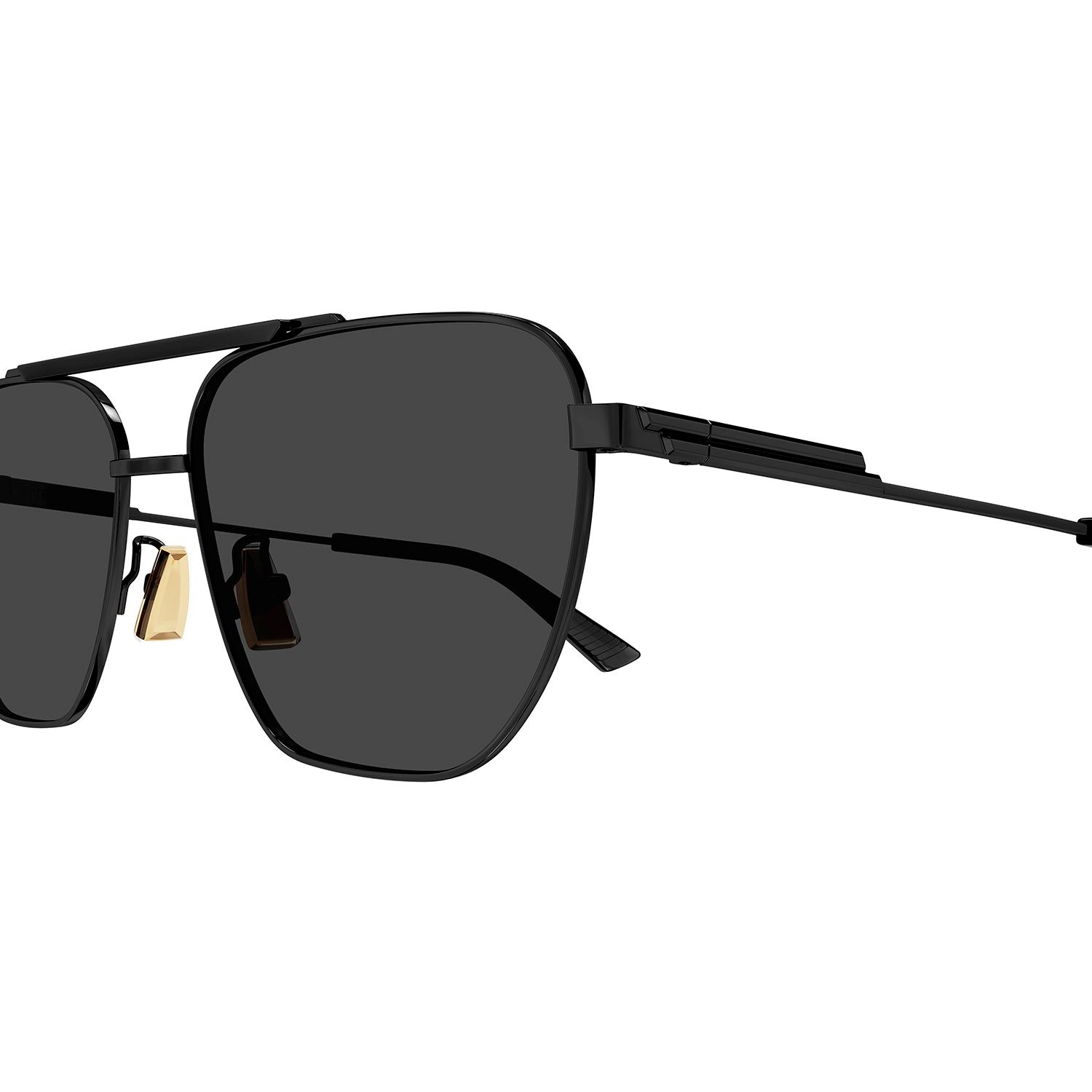 BV1236S Black metal Sunglasses - Shiny Black