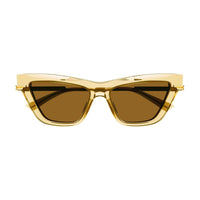 BV1241S Yellow recycled acetate Sunglasses - Shiny Transparent Light Yellow