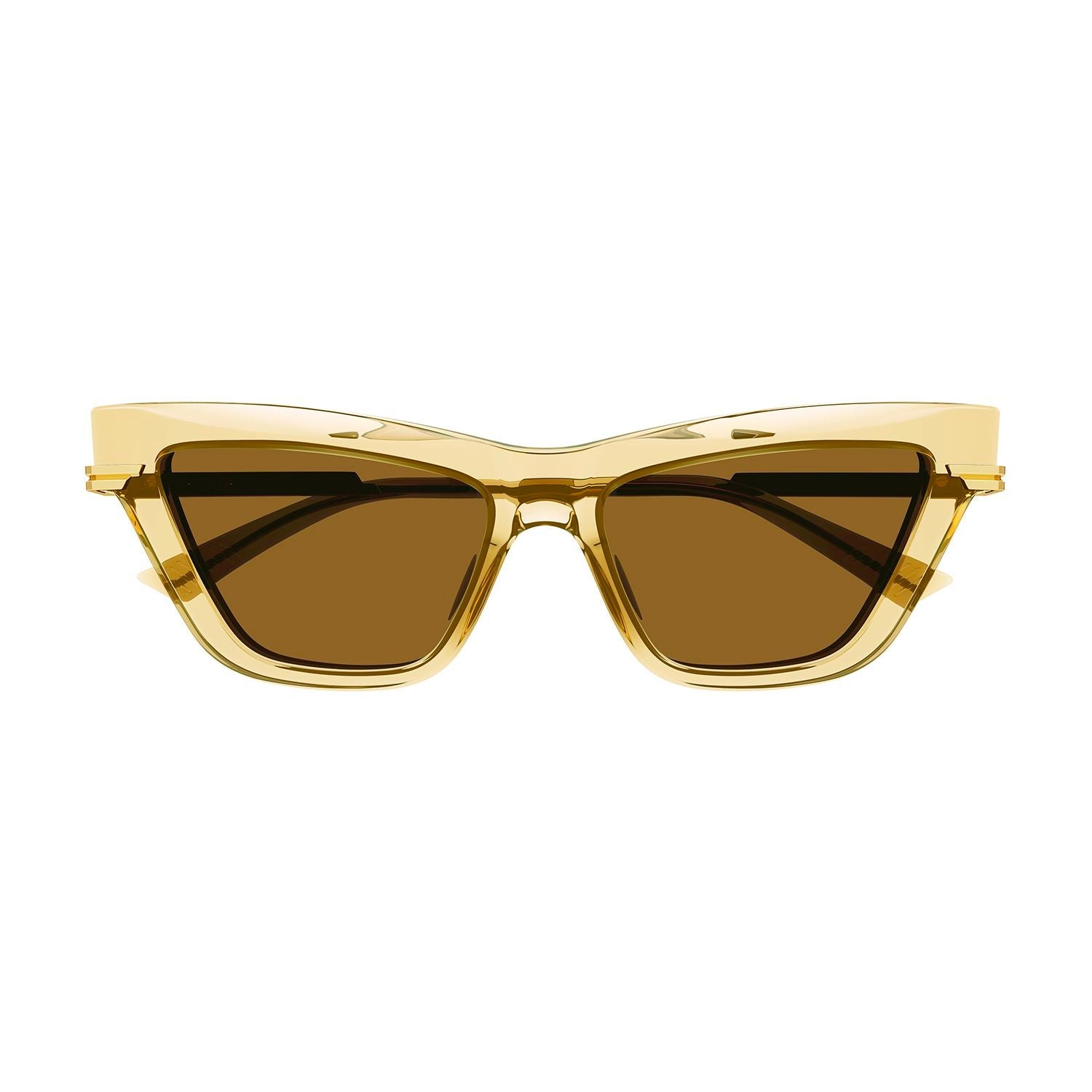 BV1241S Yellow recycled acetate Sunglasses - Shiny Transparent Light Yellow