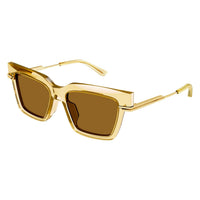BV1242S Yellow recycled acetate Sunglasses - Shiny Transparent Light Yellow