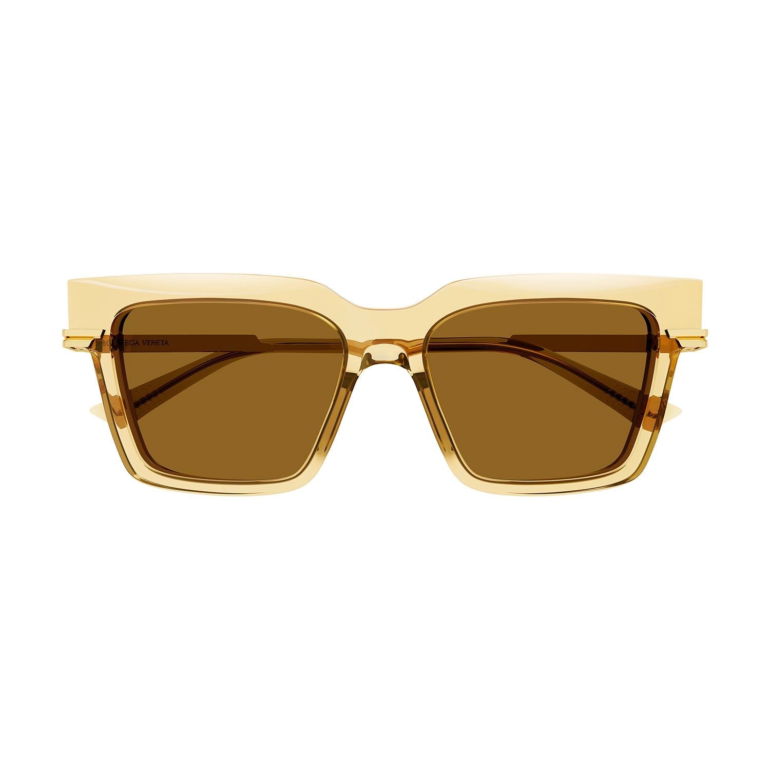 BV1242S Yellow recycled acetate Sunglasses - Shiny Transparent Light Yellow