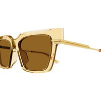 BV1242S Yellow recycled acetate Sunglasses - Shiny Transparent Light Yellow