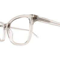 SL M121 Beige recycled acetate Optical Frames - Shiny Transparent Cream