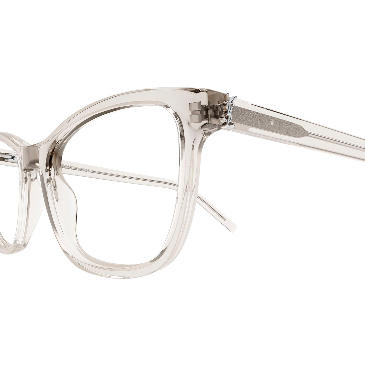 SL M121 Beige recycled acetate Optical Frames - Shiny Transparent Cream