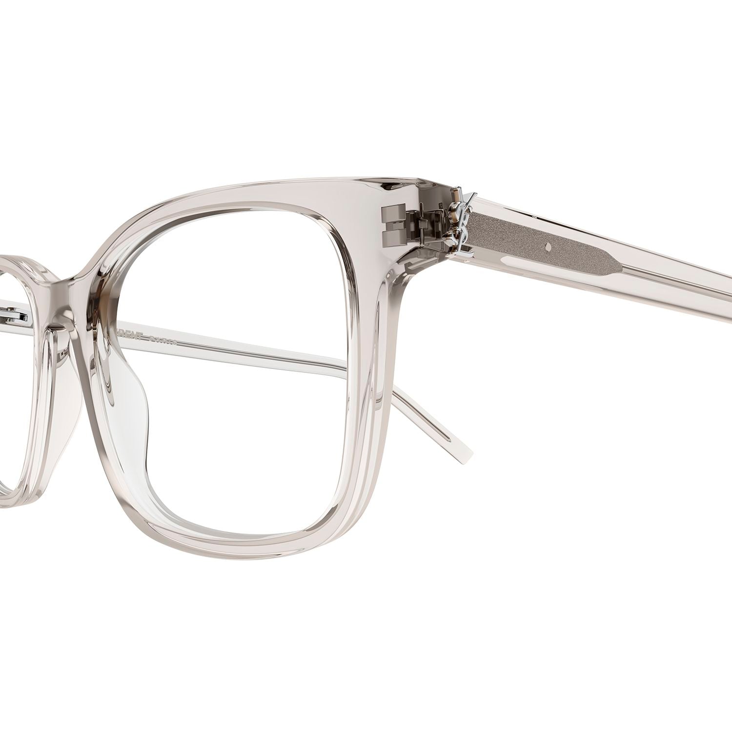 SL M120 Beige recycled acetate Optical Frames - Shiny Transparent Cream