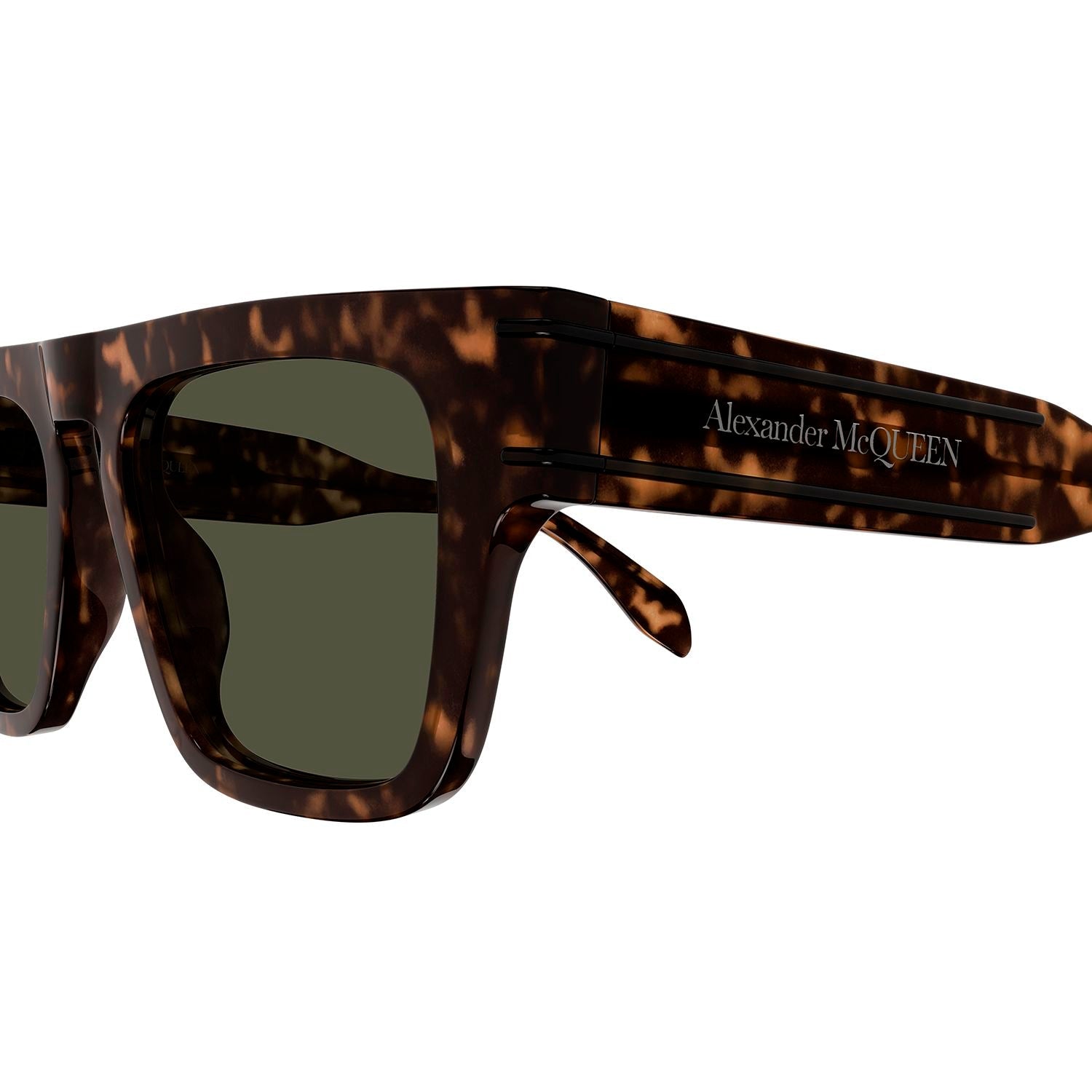 AM0397S Havana recycled acetate Sunglasses - Shiny Dark Havana