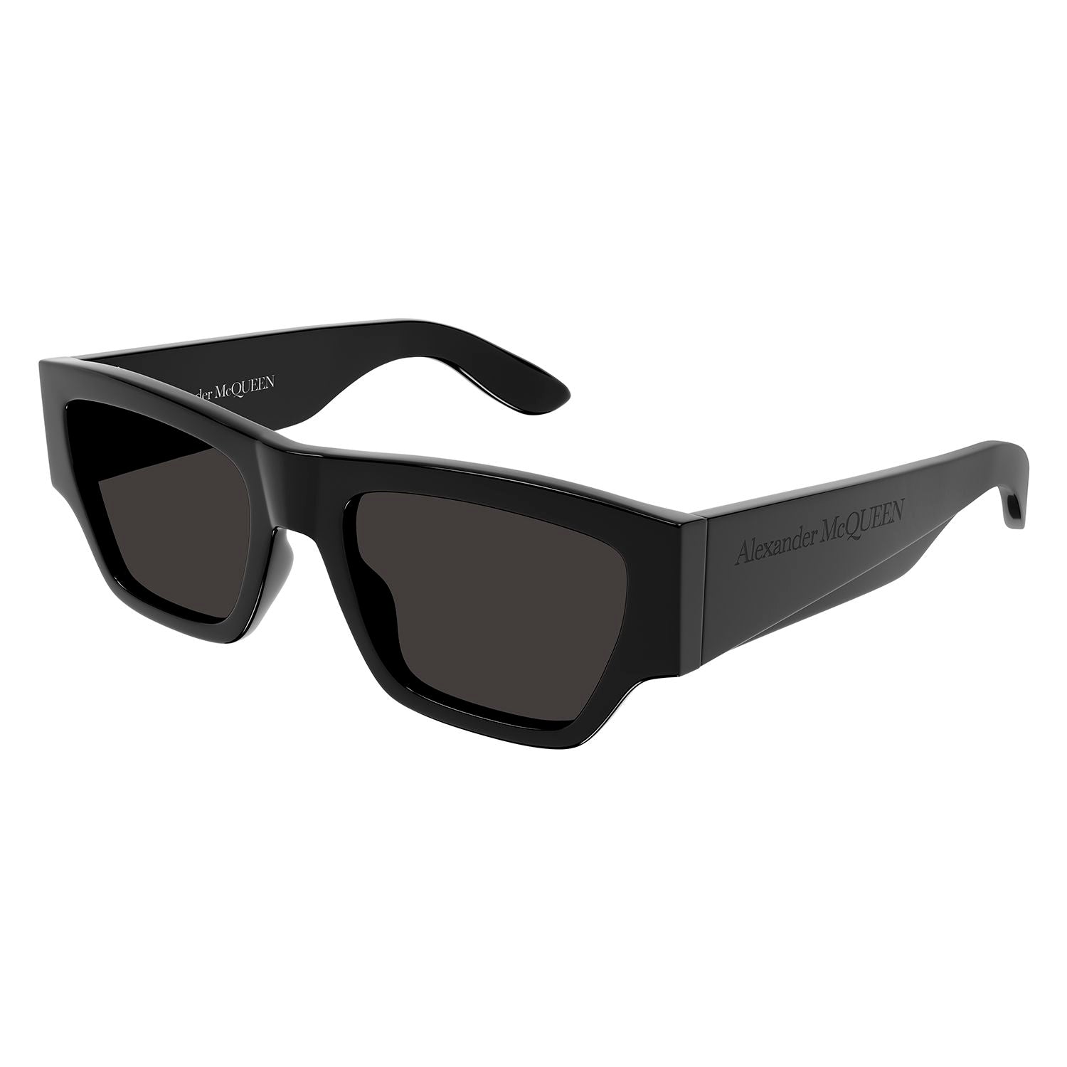 AM0393S Black recycled acetate Sunglasses - Shiny Solid Black