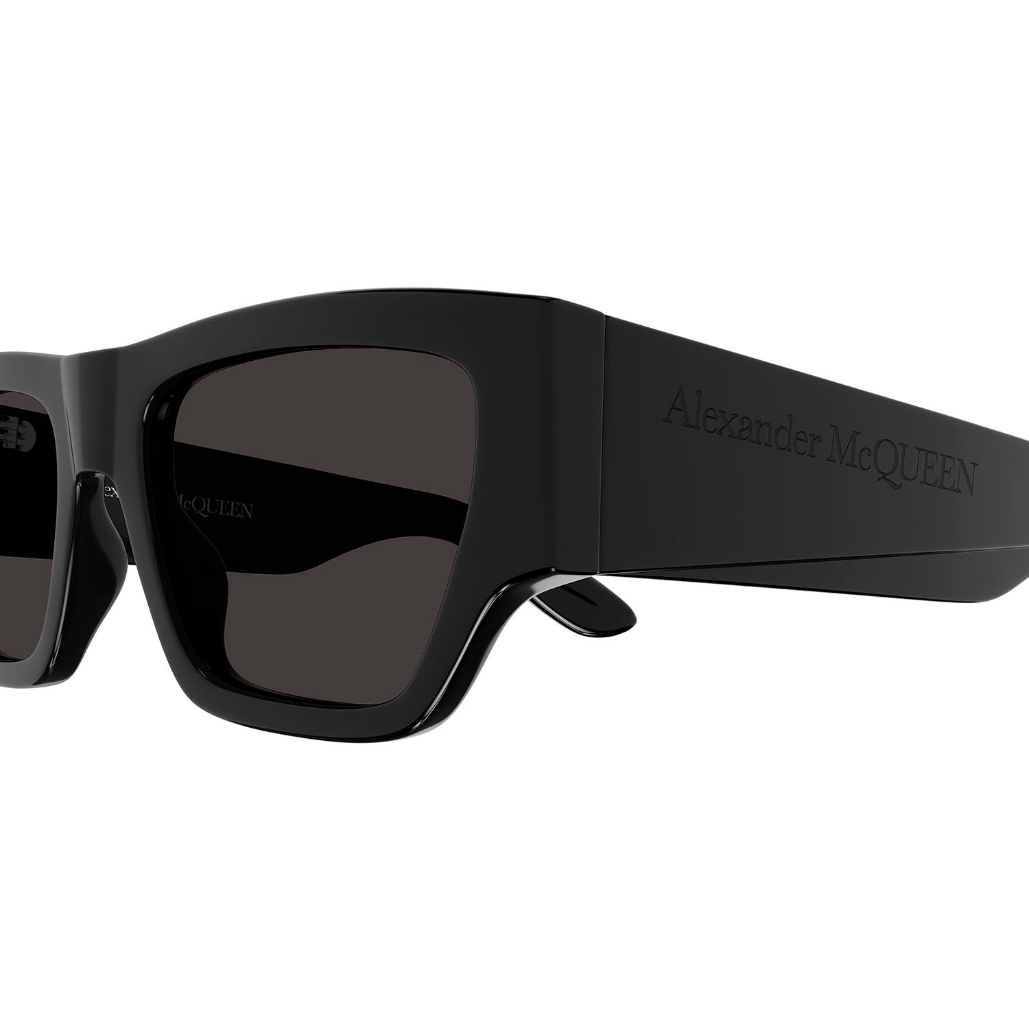 AM0393S Black recycled acetate Sunglasses - Shiny Solid Black