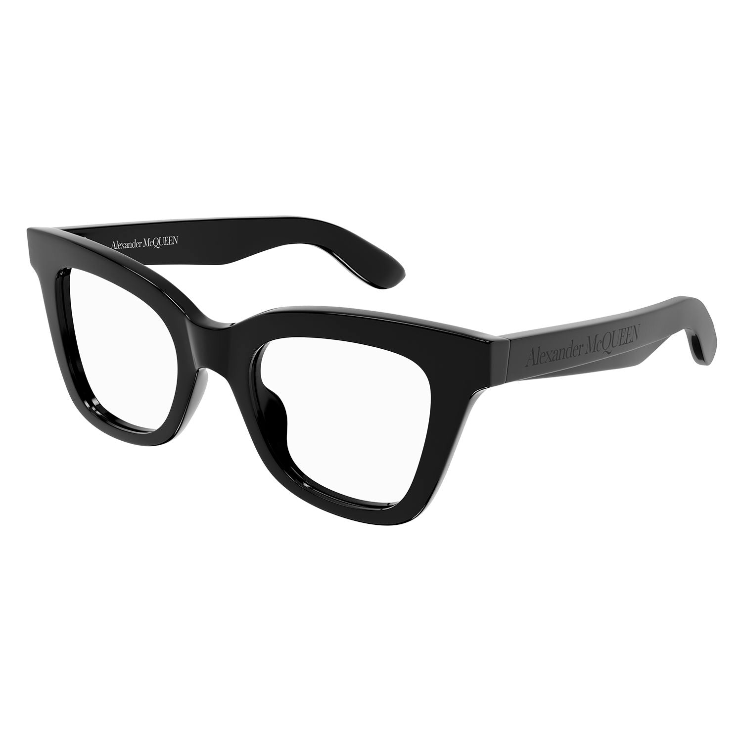 AM0394O Black recycled acetate Optical Frames - Shiny Solid Black