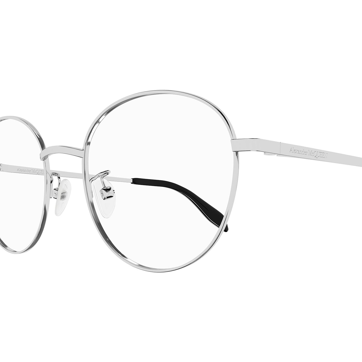 AM0414O Silver metal Optical Frames - Shiny Silver