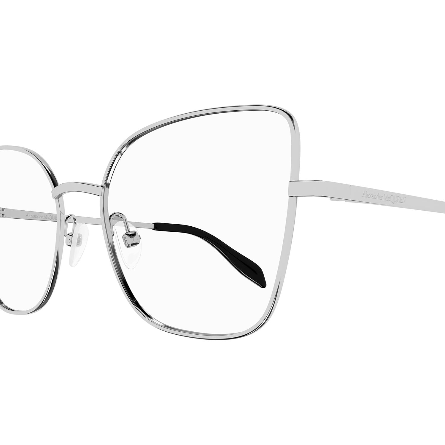 AM0416O Silver metal Optical Frames - Shiny Silver