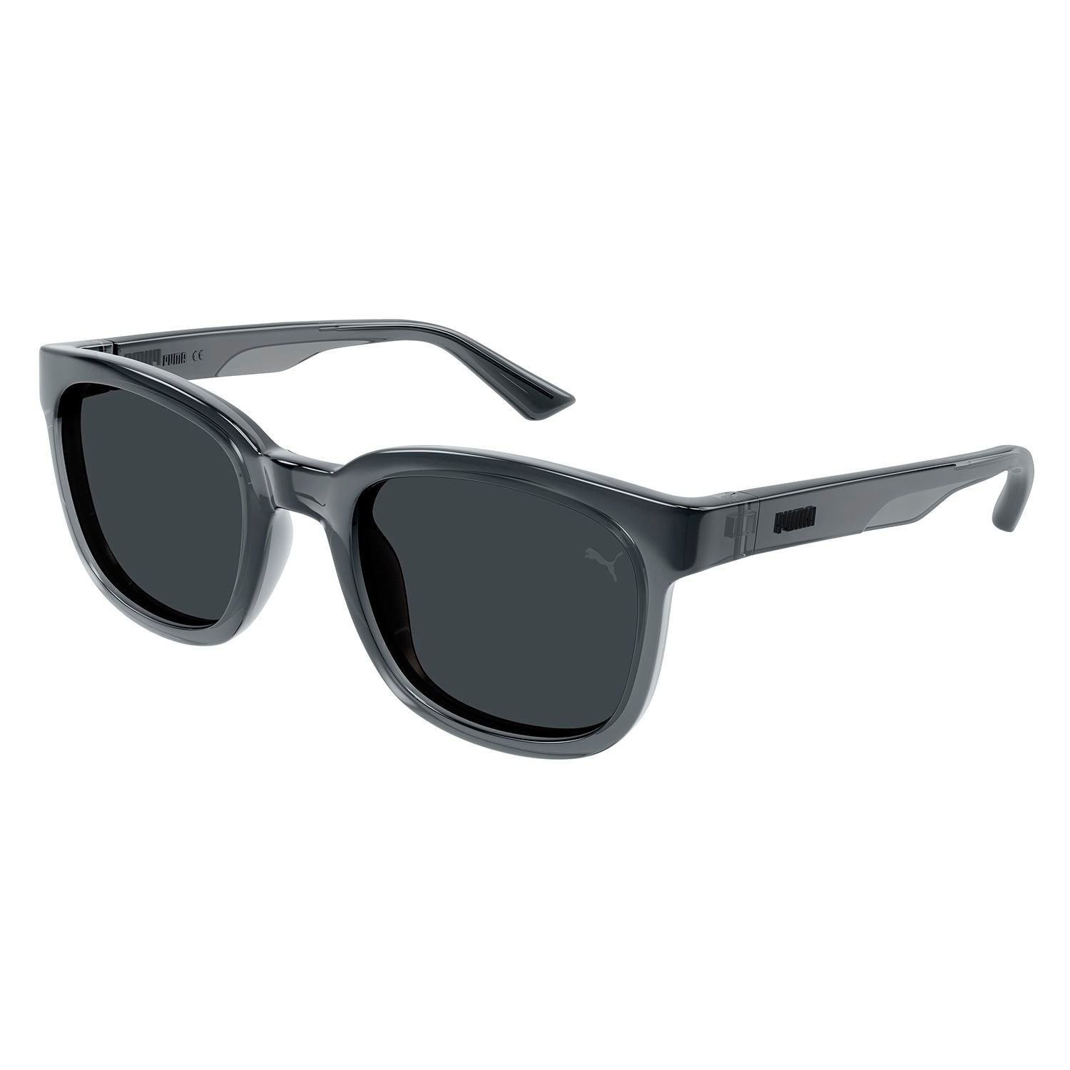 PU0424S Grey recycled injection Sunglasses - Shiny Transparent & Pantone Dark Grey