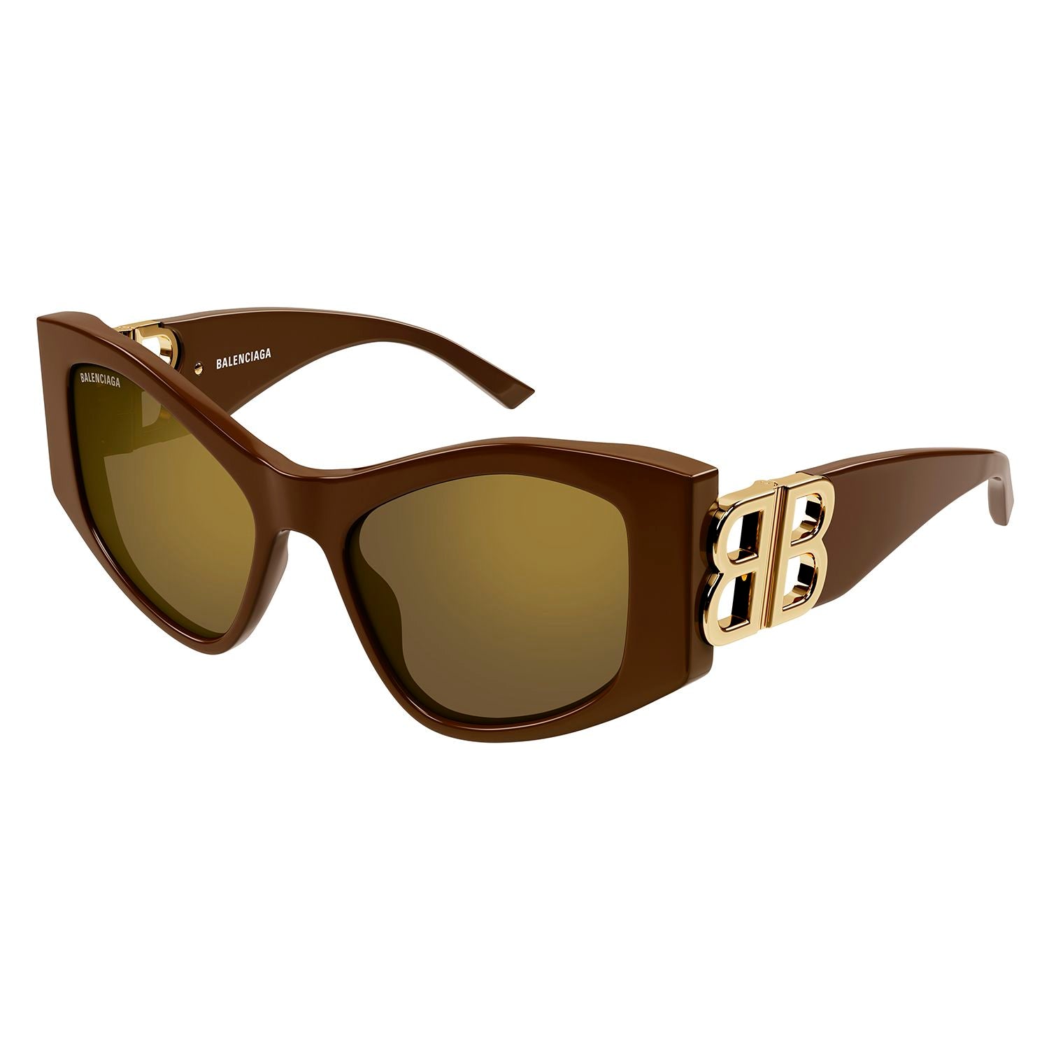 BB0287S Brown recycled acetate Sunglasses - Shiny Solid Brown