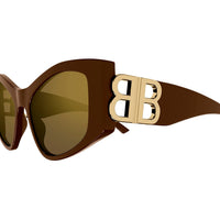 BB0287S Brown recycled acetate Sunglasses - Shiny Solid Brown