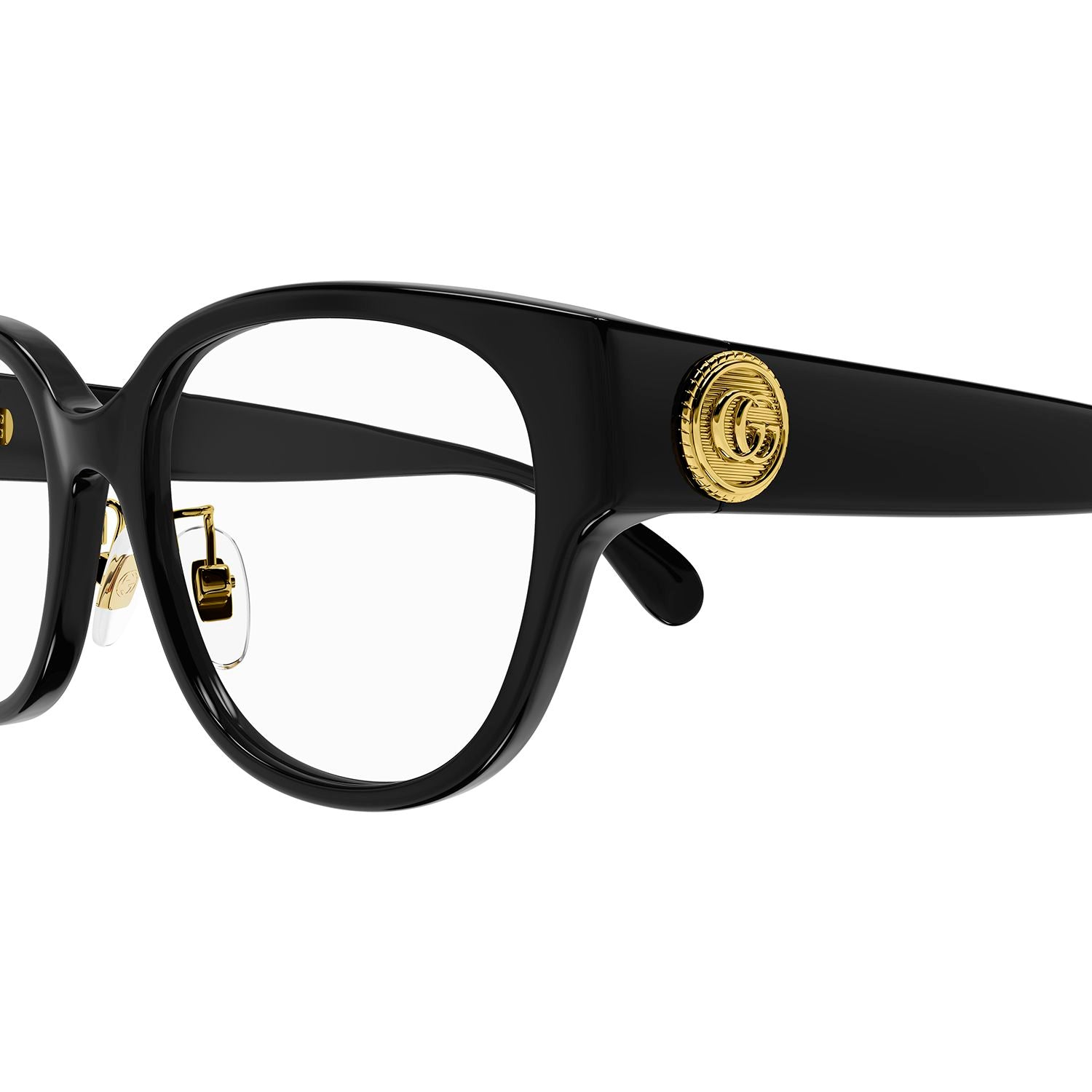 GG1411OK Black recycled acetate Optical Frames - Shiny Black