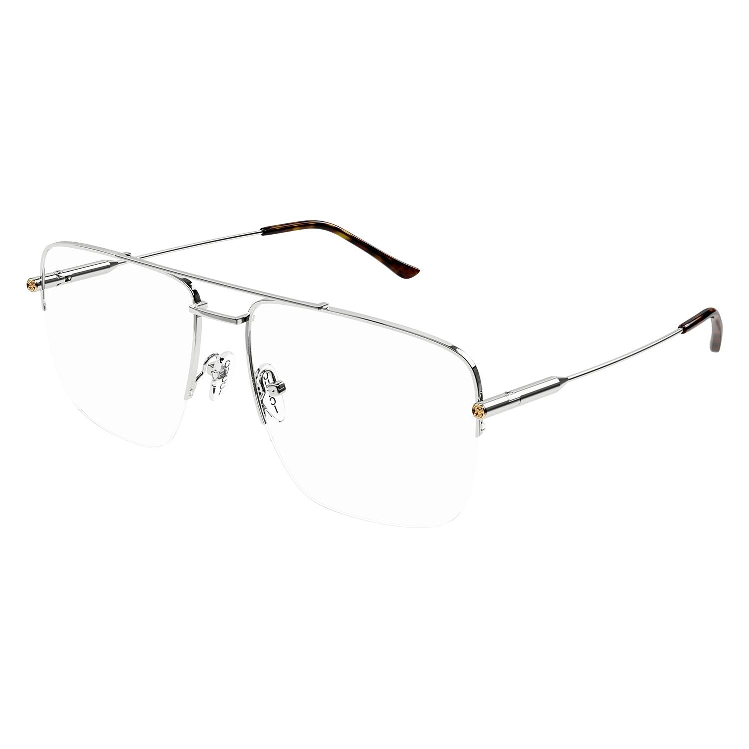 GG1415O Silver metal Optical Frames - Shiny Silver