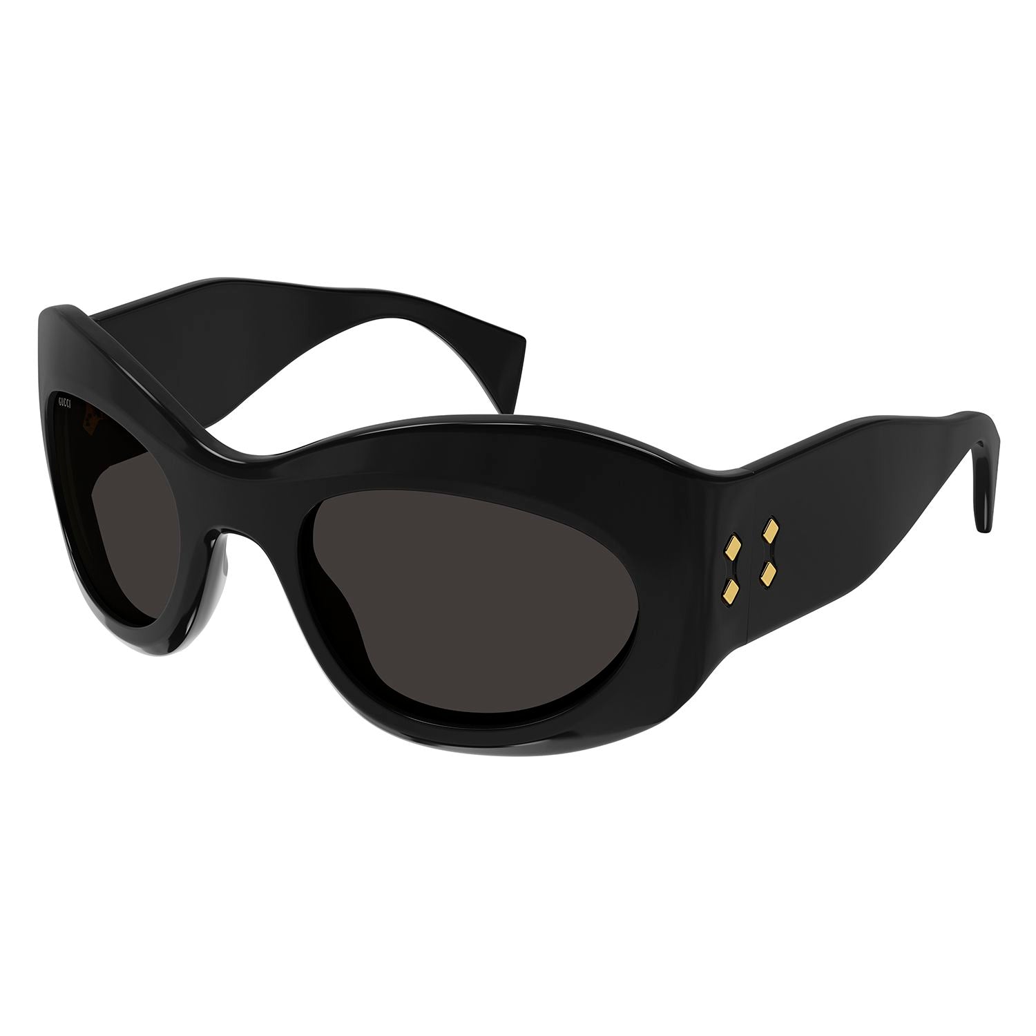 GG1463S Black recycled acetate Sunglasses - Shiny Solid Black