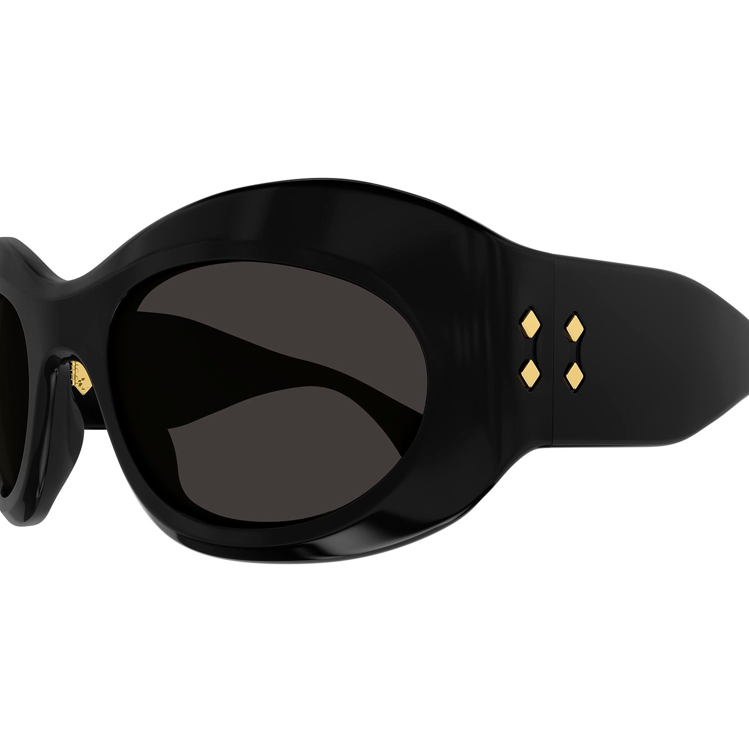 GG1463S Black recycled acetate Sunglasses - Shiny Solid Black