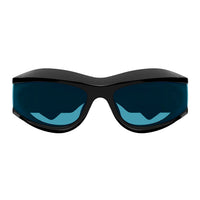 BV1244S Black injection Sunglasses - Shiny Black & Solid Azure