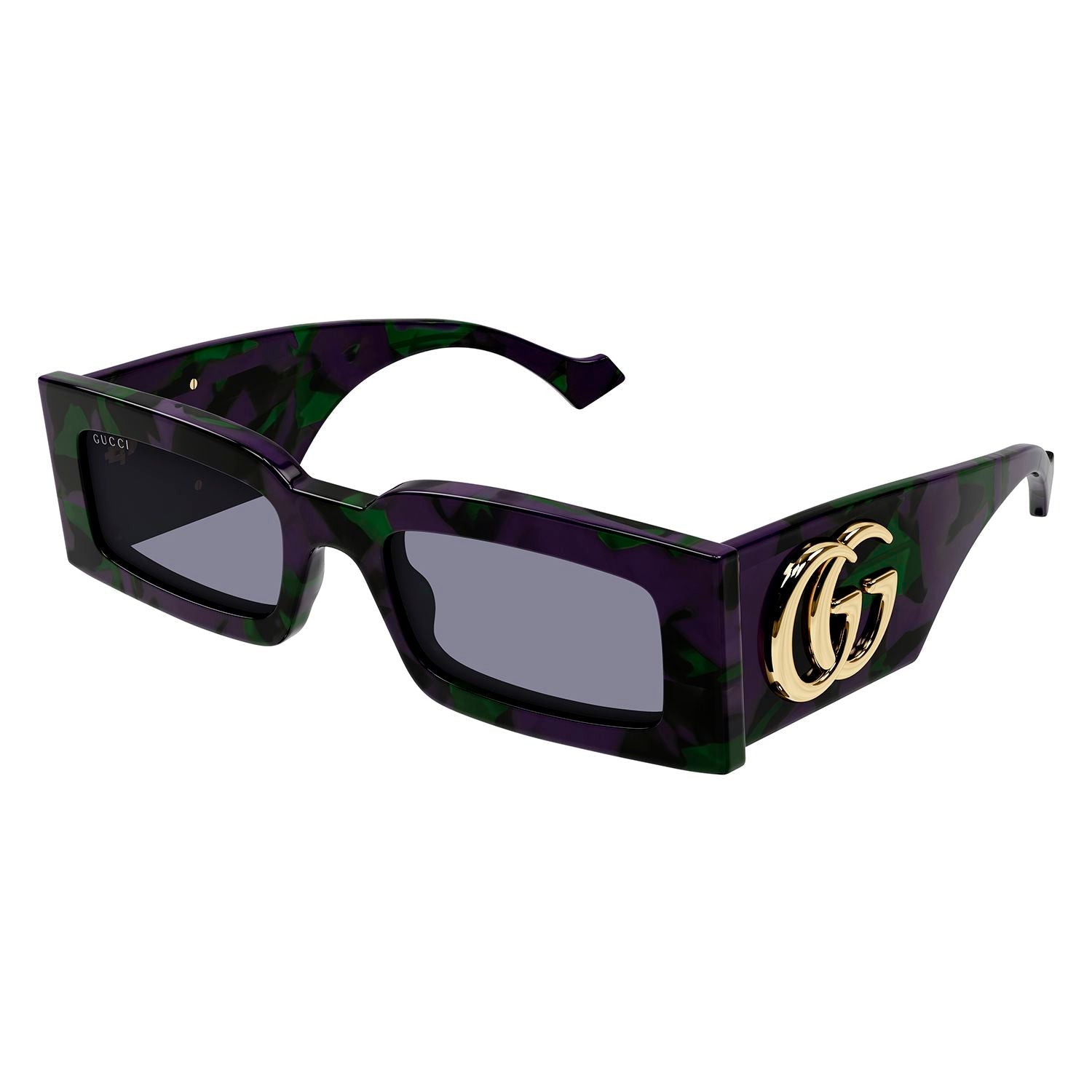 GG1425S Havana recycled acetate Sunglasses - Shiny Purple & Green Havana