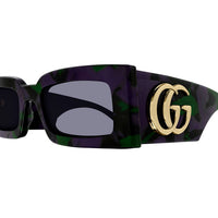 GG1425S Havana recycled acetate Sunglasses - Shiny Purple & Green Havana