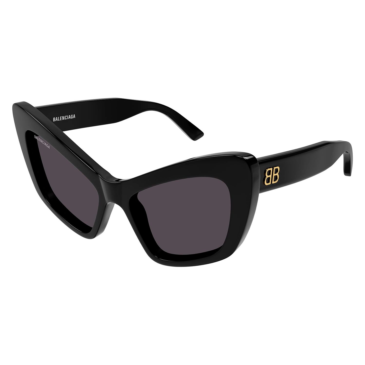 BB0293S Black recycled acetate Sunglasses - Shiny Solid Black