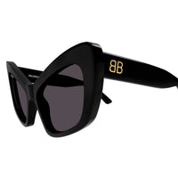 BB0293S Black recycled acetate Sunglasses - Shiny Solid Black